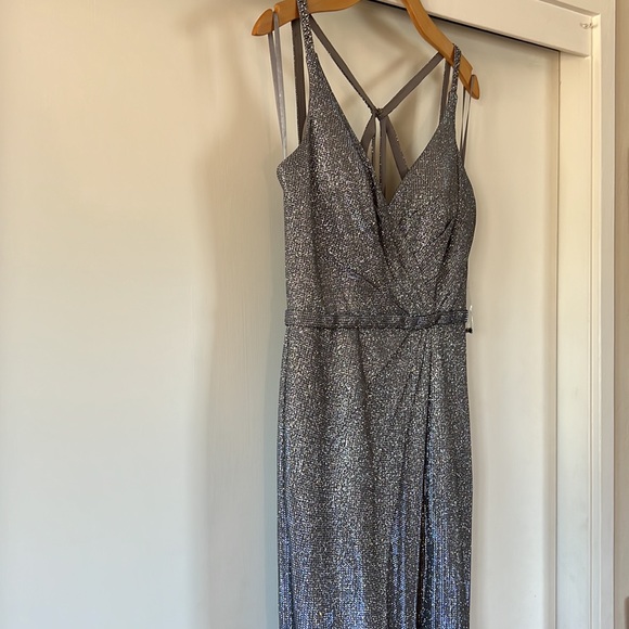 NWT Clarisse Platinum Sparkle Dress - Picture 16 of 17